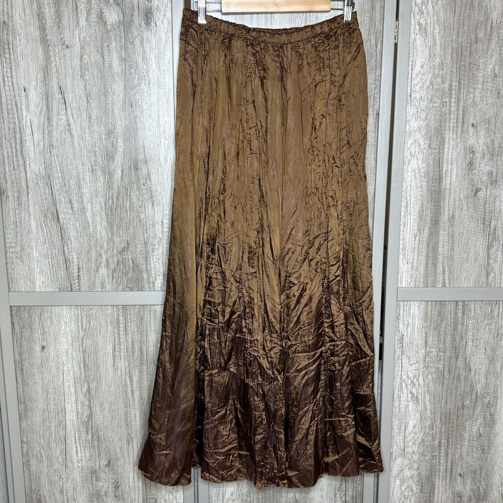 Lee Andersen Maxi Skirt Crinkled Lagenlook Draped Size S